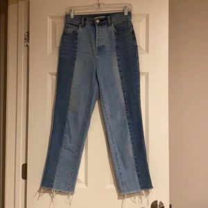 Gorgeous two tone blue denim jeans.